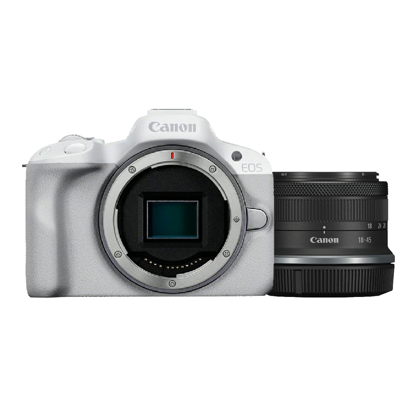 Canon EOS R50 Blanco + Canon RF-S 18-45mm F/4.5-6.3 IS STM